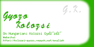 gyozo kolozsi business card